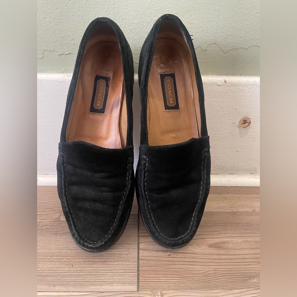 Coach Black Suede Women’s Slip-On Loafers